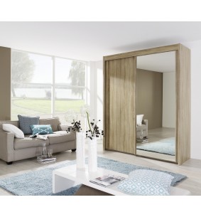 ROYAL - Armoire 2 portes coulissantes dont 1 miroir  2