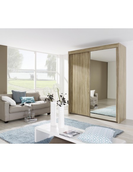 ROYAL - Armoire 2 portes coulissantes dont 1 miroir 
