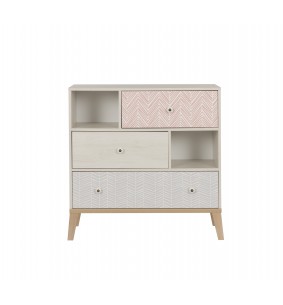 FLORENCE - Commode 3 tiroirs 2 niches 