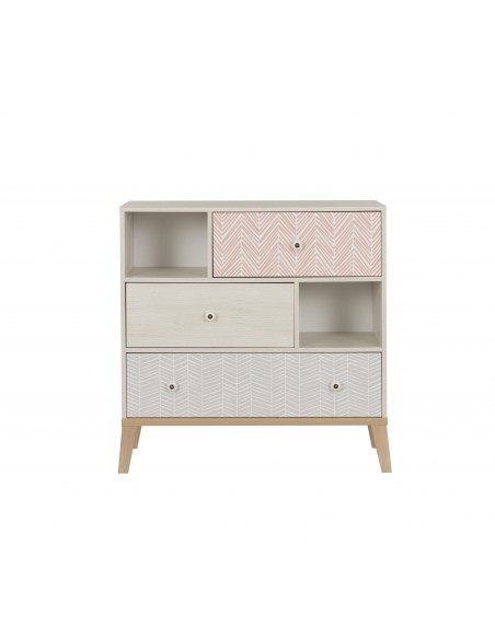 FLORENCE - Commode 3 tiroirs 2 niches 