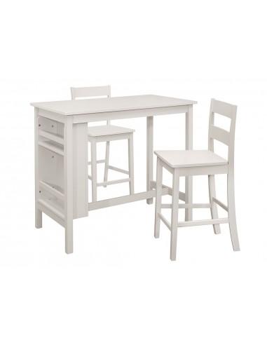 TOLEDO - Ensemble comprenant 1 table haute et 2 tabourets hauts 