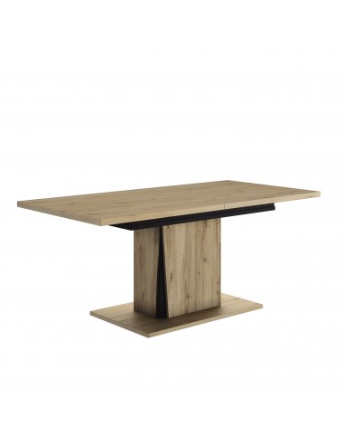 TITAN - Table de séjour rectangulaire pied central 1 allonge 