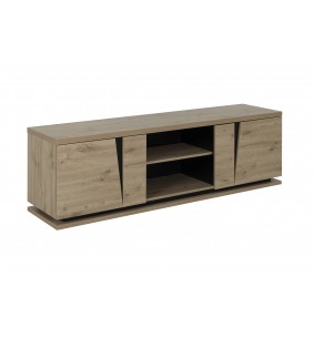 TITAN - Meuble TV 2 portes 1 tablette centrale 
