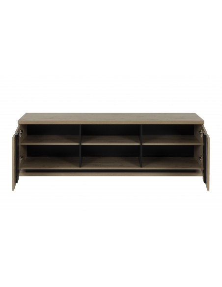 TITAN - Meuble TV 2 portes 1 tablette centrale 