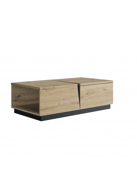 TITAN - Table basse rectangulaire 1 niche 1 tiroir 