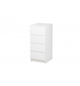 STERN - Chiffonnier 4 tiroirs blanc 