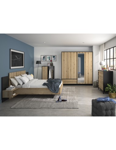 MIMOZA - Armoire 4 portes 1 tiroir 