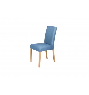LANA - Chaise de séjour Naturel Bleu lot de 2  2