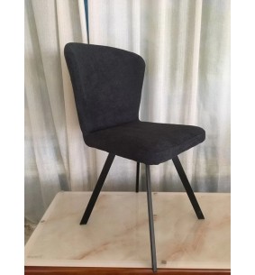 BOGRA - Lot de 4 Chaises de séjour bleues  2