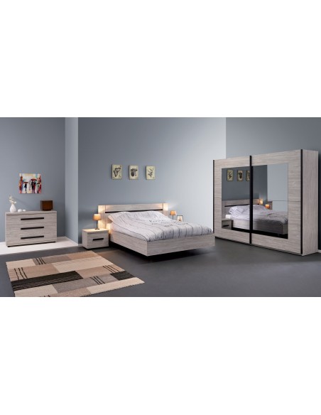 DELPHES - Lit pour couchage 140x190 