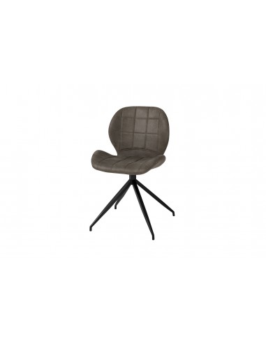 SEOUL - Lot de 2 Chaises de séjour gris 
