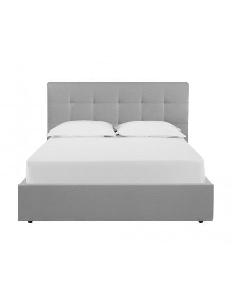 VERONE - Lit pour couchage 140x190 gris 