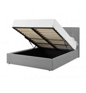 VERONE - Lit pour couchage 140x190 gris  2