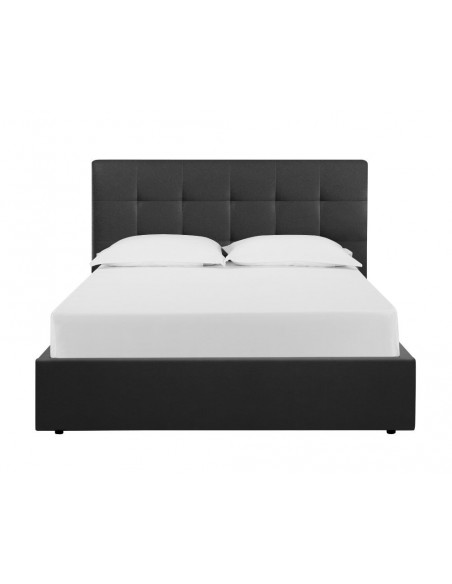 VERONE - Lit pour couchage 140x190 noir 