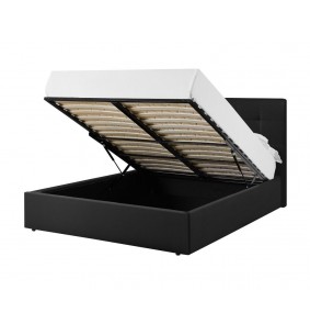 VERONE - Lit pour couchage 140x190 noir  2