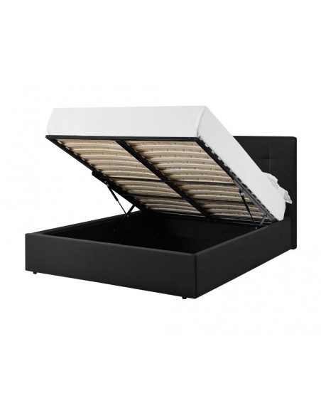 VERONE - Lit pour couchage 160x200 noir 