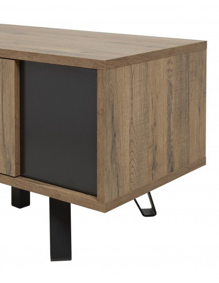 ONIX - Meuble TV 2 portes 1 tablette centrale 
