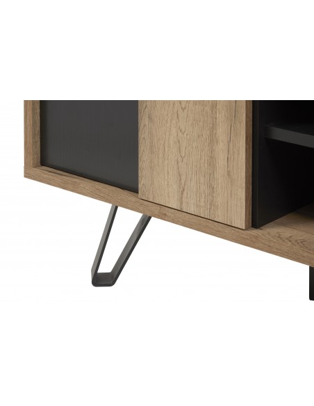 ONIX - Meuble TV 2 portes 1 tablette centrale 