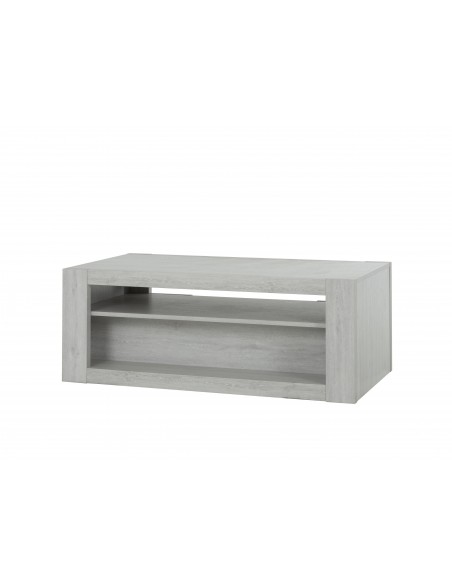 ALIKANTE - Table basse rectangulaire 1 tiroir 1 tablette 2 niches 