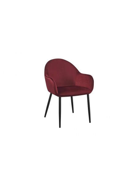 SHANGAI - Fauteuil de séjour Bordeaux lie de vin 