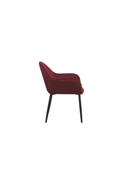 SHANGAI - Fauteuil de séjour Bordeaux lie de vin 
