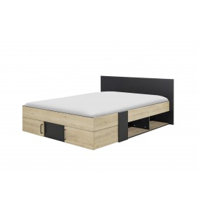 LEVEL - Lit gain de place pour couchage 140x190 (sans sommier ni matelas) 