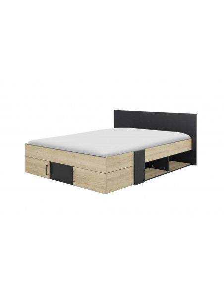 LEVEL - Lit gain de place pour couchage 140x190 (sans sommier ni matelas) 