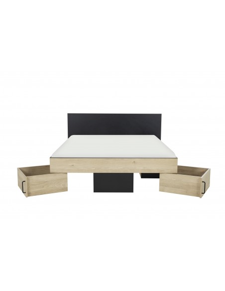 LEVEL - Lit gain de place pour couchage 140x190 (sans sommier ni matelas) 
