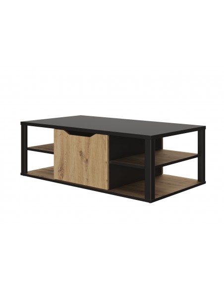 LONDRES - Table basse rectangulaire 1 porte 2 tablettes 
