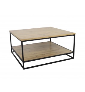 FACTORY - Table basse carrée 2 plateaux 