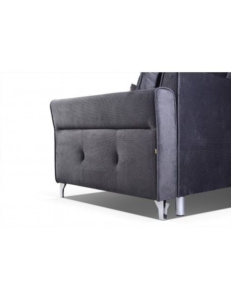 BROADWAY - Salon d'angle convertible avec coffre de rangement 