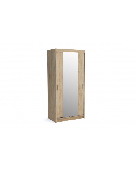 NICO - Armoire 2 portes coulissantes avec miroirs L120 