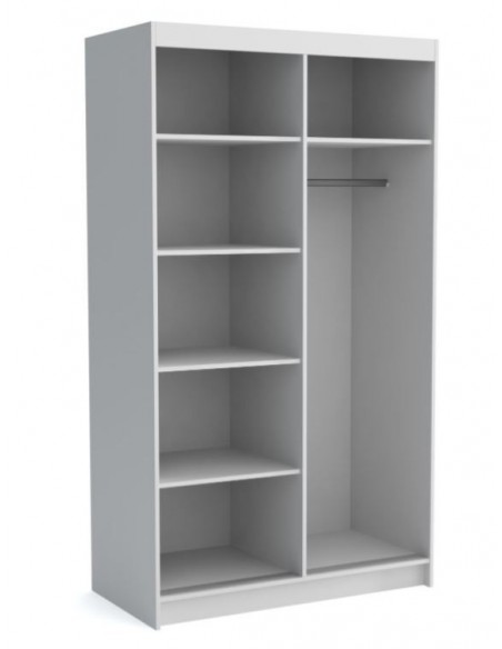NICO - Armoire 2 portes coulissantes avec miroirs L120 