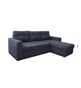 MEDIOLAN - Canapé d'angle convertible, réversible avec coffre 