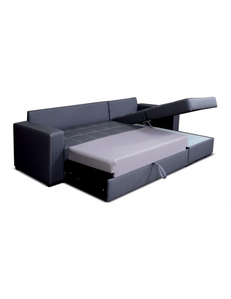 MEDIOLAN - Canapé d'angle convertible, réversible avec coffre 
