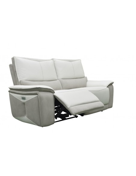 HOUSTON - Canapé 2.5 places relaxation électrique écru 