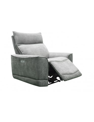 LOS ANGELES - Fauteuil relaxation électrique gris 