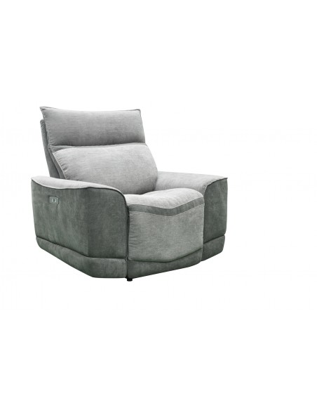 LOS ANGELES - Fauteuil relaxation électrique gris 