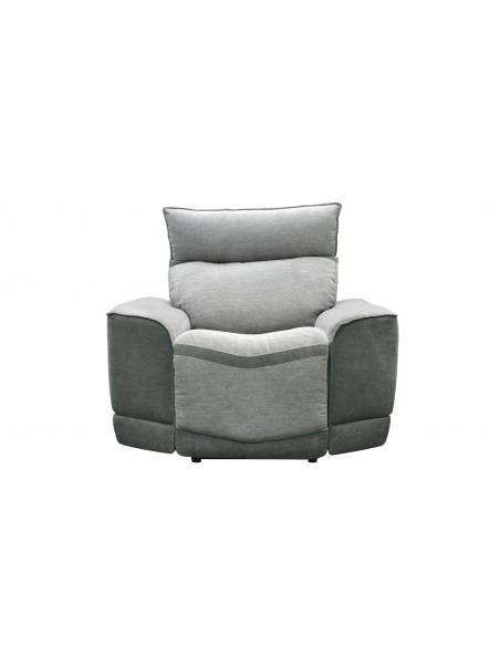LOS ANGELES - Fauteuil relaxation électrique gris 
