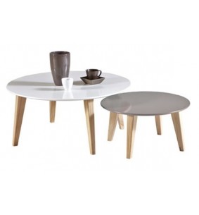 ROUND - Lot de 2 tables basses 