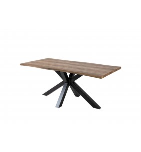 SANDAKAN - Table de séjour rectangulaire pied croix 