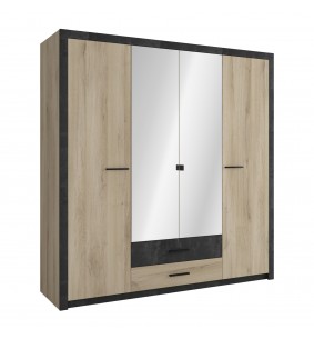 CANYON - Armoire 4 portes Ouvrantes/ 2 Tiroirs 