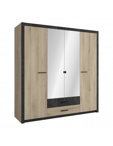 CANYON - Armoire 4 portes Ouvrantes/ 2 Tiroirs 