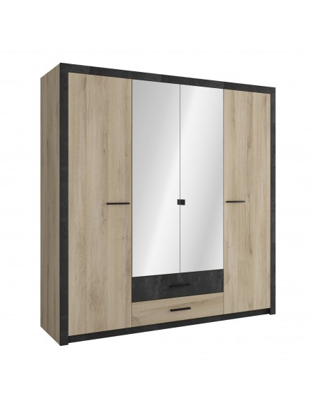 CANYON - Armoire 4 portes Ouvrantes/ 2 Tiroirs 