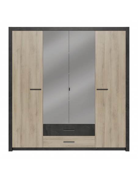 CANYON - Armoire 4 portes Ouvrantes/ 2 Tiroirs 