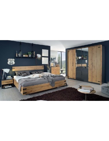 NEVADA - Chevet 1 tiroir 1 niche (lot de 2) 