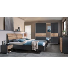 SUMATRA - Armoire 4 portes battantes 2 miroirs 
