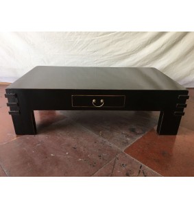 ORIGIN - Table basse basse 1 tiroir NOIR 
