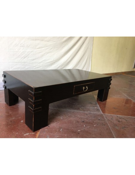 ORIGIN - Table basse basse 1 tiroir NOIR 