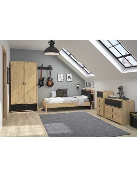 HAPPY - Armoire 2 portes 1 tiroir 